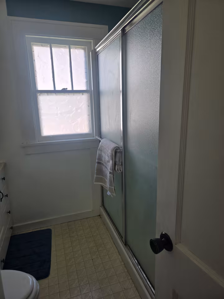 One of two full bathrooms at The Cozy Cottage